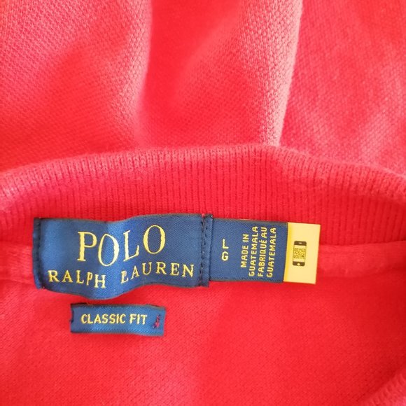 Polo Ralph Lauren Mens Red Polo Collared Short Sleeve Embroidered T Shirt Size L - Picture 5 of 7